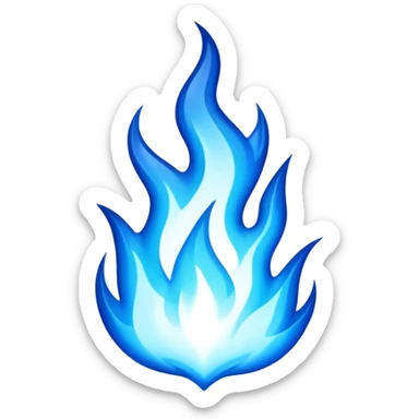 Blue flames sticker