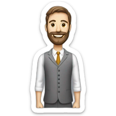 consultor canoso y con barba sticker