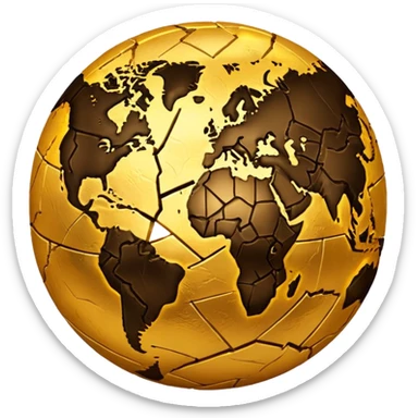 golden earth sticker