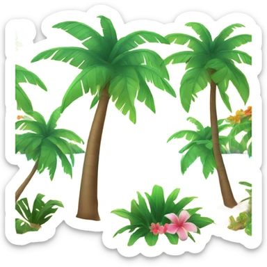 Tropical island  sticker
