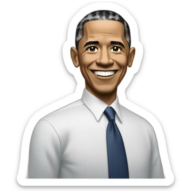 Obama dar este alb sticker