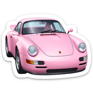 Pink pastel Porsche  sticker