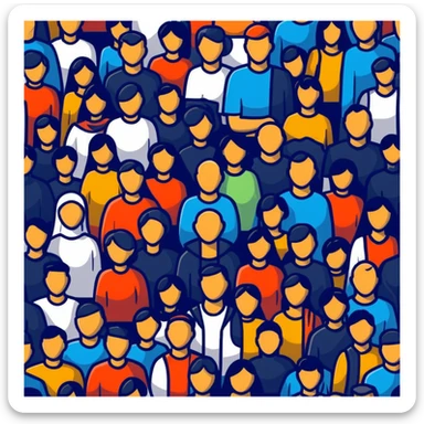 group of diverse people sticker