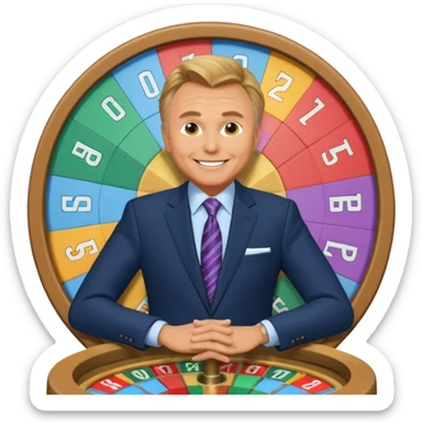 Wheel of Fotune tv pat sajak sticker