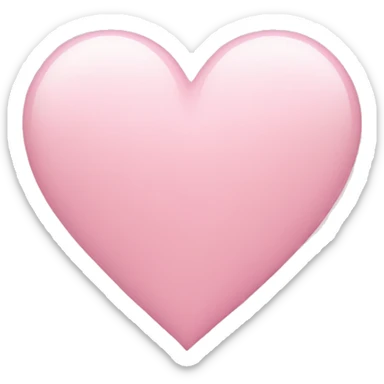 light pink heart sticker