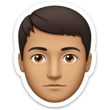 a man with two faces, half of the face looking right, half of the other part looking left sticker