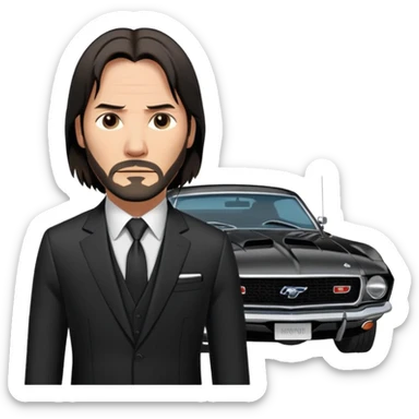 Ford mustang mach 1Jhon Wick sticker