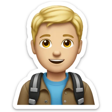 White Boy leaving school sticker