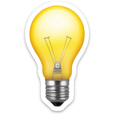 Light bulb sticker