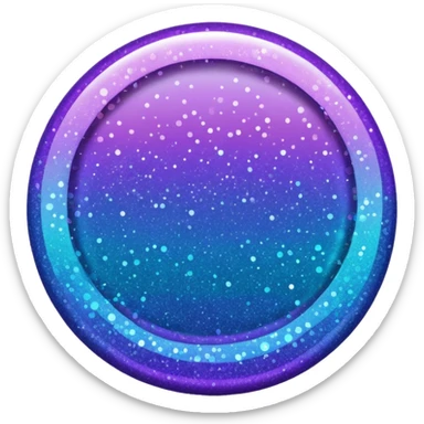 Glitter purple and cian inner circle sticker