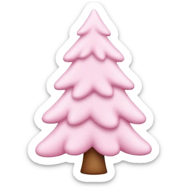pastel pink christmas tree sticker