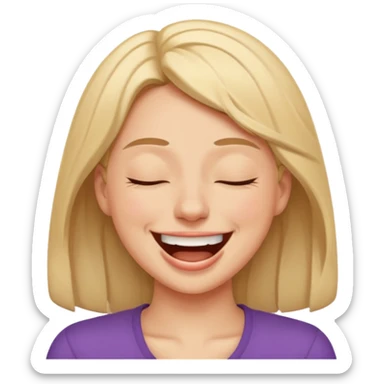 Stressed laughing woman sticker