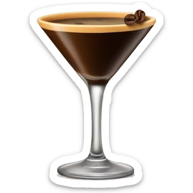 Espresso Martini with three coffee beans on top sticker