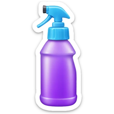 Spray bottle squirting from the nozzle sticker