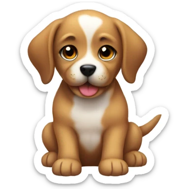 Cute puppy w sticker