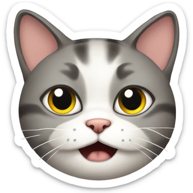 really annoyed cat sticker