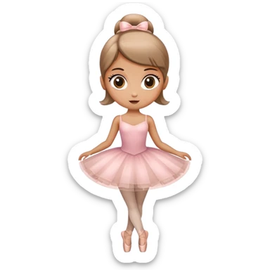 A coffee with big eyes and ballerina dress and body  sticker