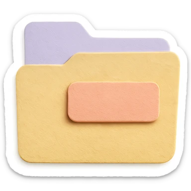 soft pastel aesthetic file folder sticker icon sticker