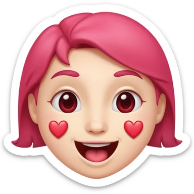 smiling face with hearts, mouth open sticker