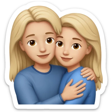two people cuddling sticker