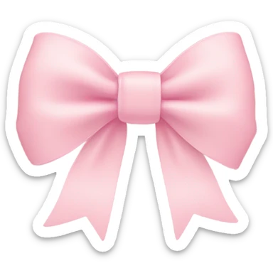 light pink bow on light pink bow sticker