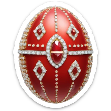 Red faberge egg with diamonds  sticker