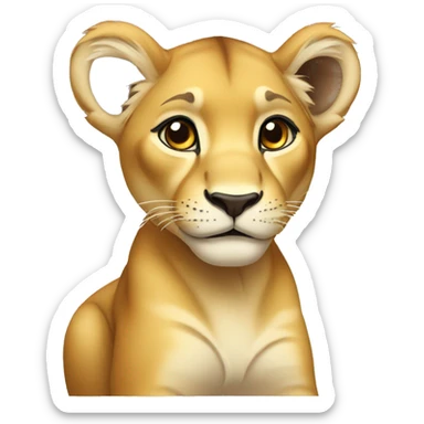 lioness cub sticker
