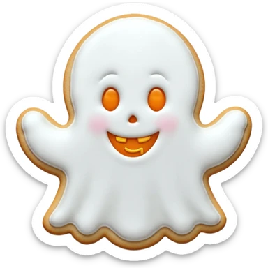 halloween ghost cookie sticker