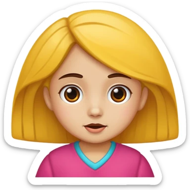 Niña orando sticker