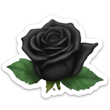 Wilting black rose sticker