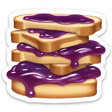 Peanut butter and jelly sandwich ￼ sticker