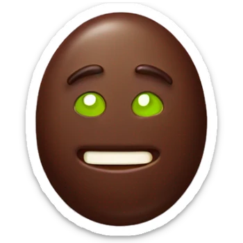 Chocolate with pistachio filling sticker