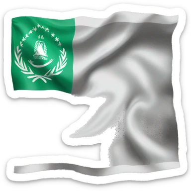 Generate new Afghanistan white flag sticker