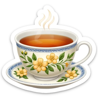 bridgerton aesthetic tea sticker