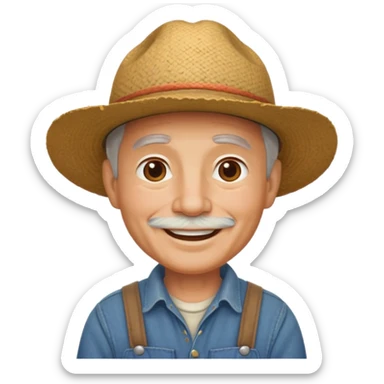 papa con ropa de granjero like señor sticker