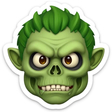 skull face troll emojie sticker