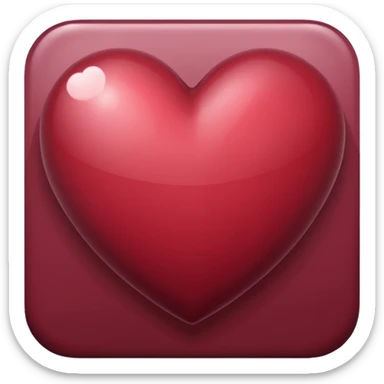 Burgundy heart sticker