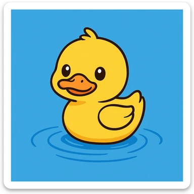 yellow duck sticker