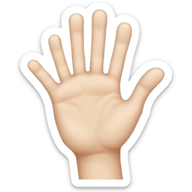 A normal hand with a missing ring finger  sticker