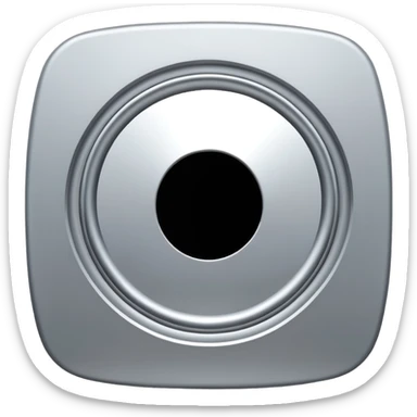 a circle above a rectangular hole sticker