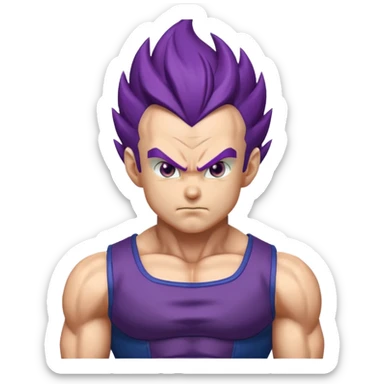 Vegeta ultra ego with purple hair sticker