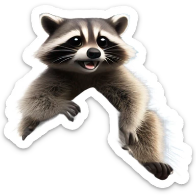 Racoon on cn tower  sticker