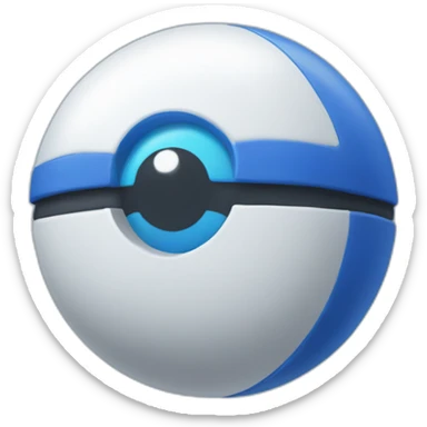 Blue poké ball sticker