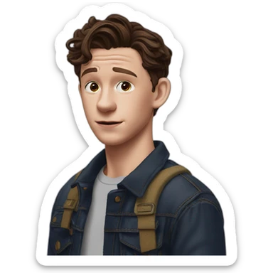 Tom Holland With Glue Dripping On Him sticker