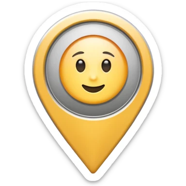 simple natural-looking location pin with soft edges sticker