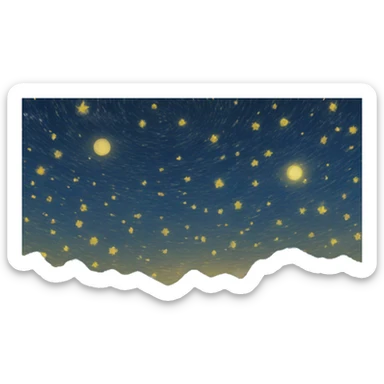 Starry night sticker