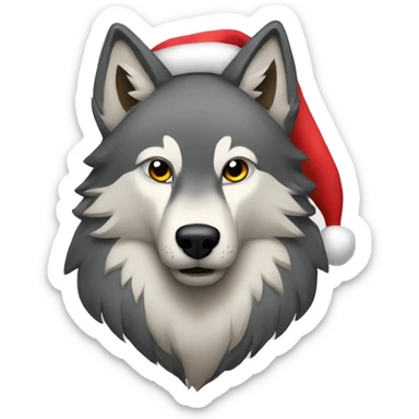 alpha wolf christmas  sticker