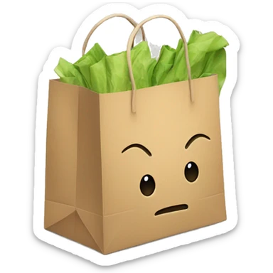 shopping bag moving fast sticker