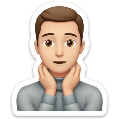 Make me a man holding there hands around there neck them selfs!  sticker