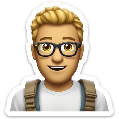 gros geek puant sticker